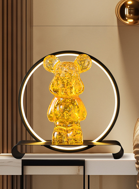 轻奢卡通装饰品暴力熊高级感摆件