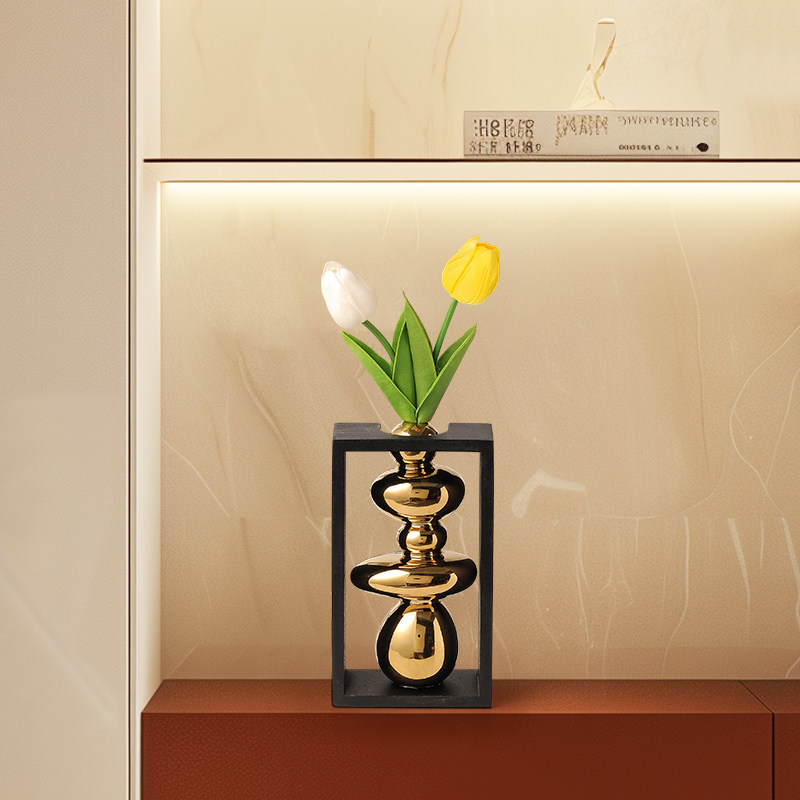 创意简约陶瓷花瓶客厅插花斗柜摆件石来运转家居玄关餐桌装饰品,淘宝优惠券,粉丝福利购,淘宝优惠卷