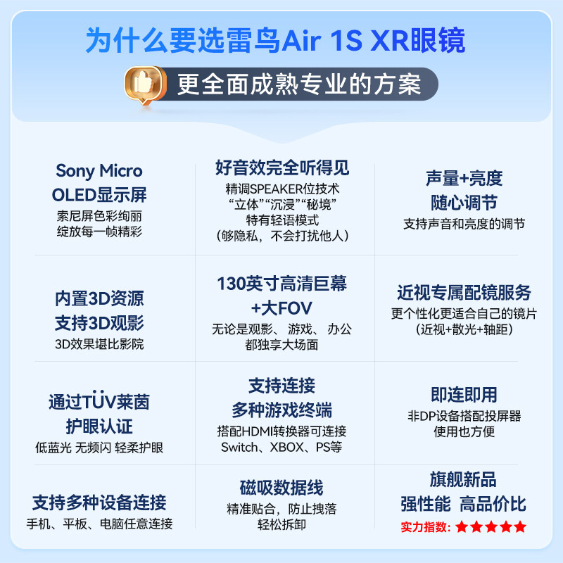 【限时促销】全面升级雷鸟ar高清苹果 雷鸟智能眼镜智能眼镜/VR设备