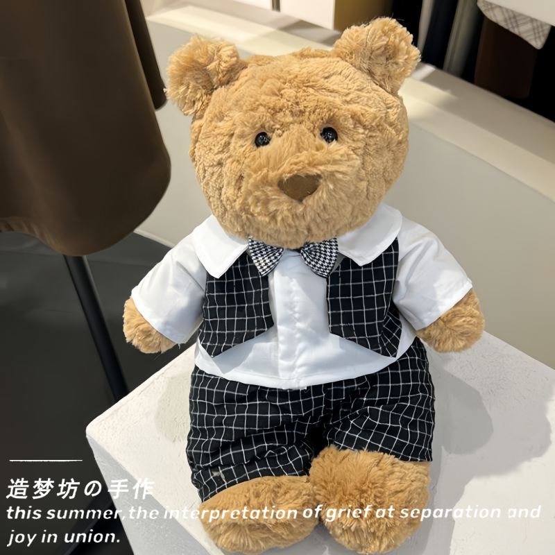 jellcaty巴塞罗熊娃衣巴纳布斯猪婚纱西装衣服婚礼套装玩偶配饰 - 图1