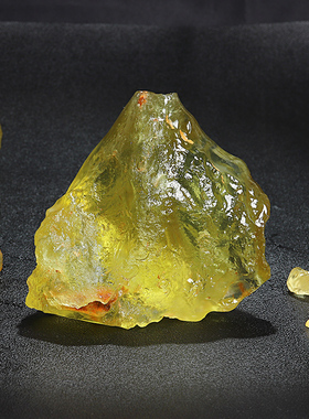 天然利比亚沙漠黄金玻璃陨石原石吊坠丰盛富足玻璃摆件宇宙的礼物