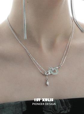 游龙纯银项链原创新中式小众高级新款平安扣锁骨链本命年