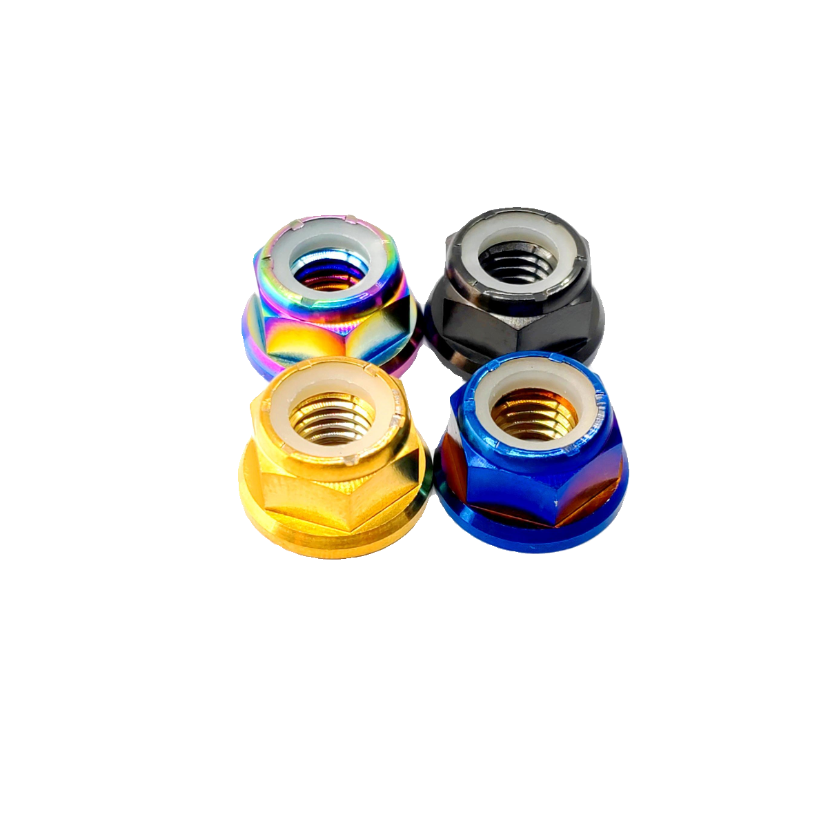 TC4钛合金螺母-六角法兰尼龙锁紧-M5/M6/M8/M10x1.25-耐蚀10.9级,淘宝优惠券,粉丝福利购,淘宝优惠卷