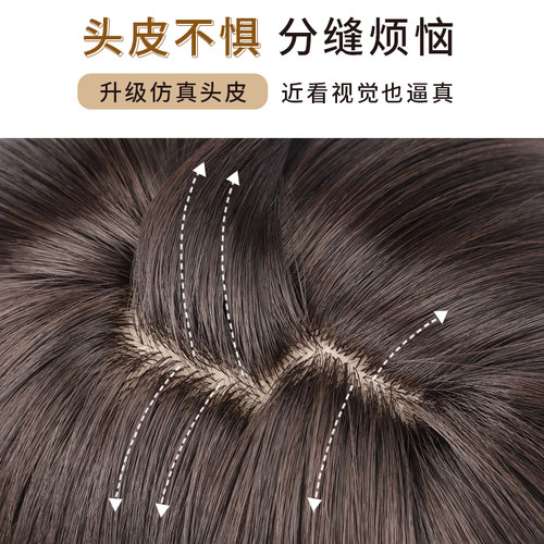 【天光映羽】rose同款假发女奶茶香槟金色大波浪长卷发整顶仿真发 - 图1