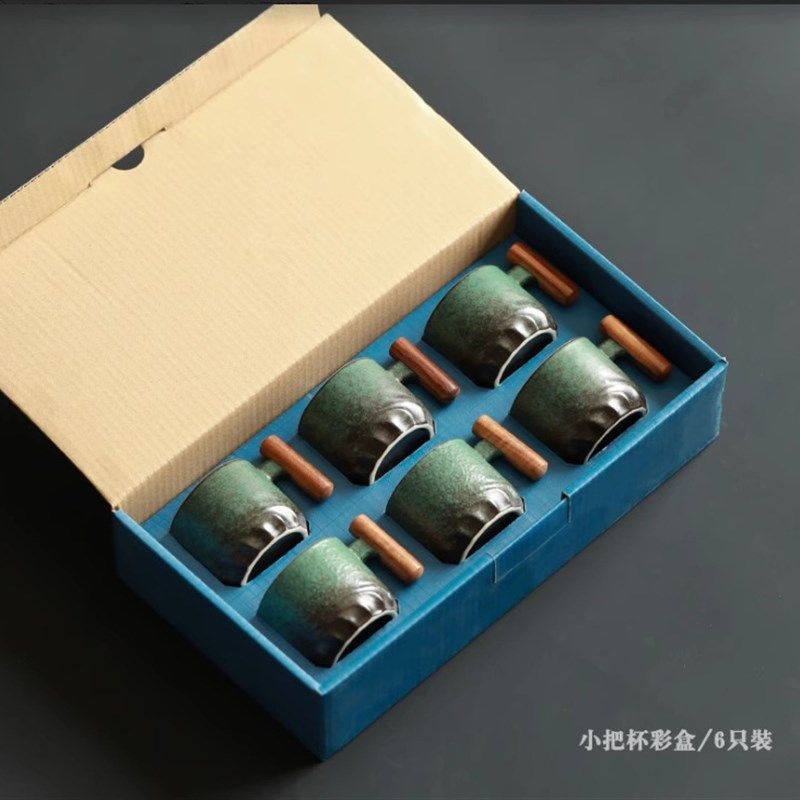 陶瓷茶杯带把防烫主人杯家用创意品茗杯中式小酒杯单个小杯子,淘宝优惠券,粉丝福利购,淘宝优惠卷