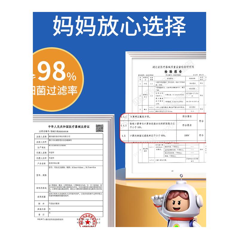 儿童医用口罩一次性官方旗舰店正品8到12岁小孩专用夏季薄款 - 图3