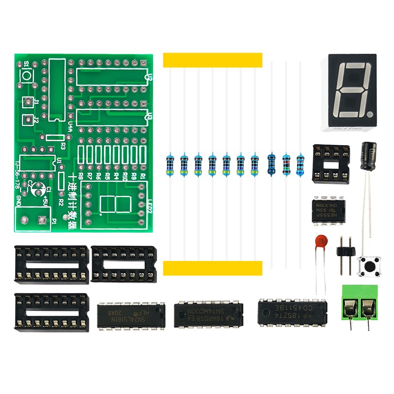 十进制计数器套件重庆高职考对口单招电子技能实训DIY焊接练习 - 图1