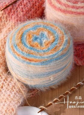 雪宝大团针织含羊毛超柔正品