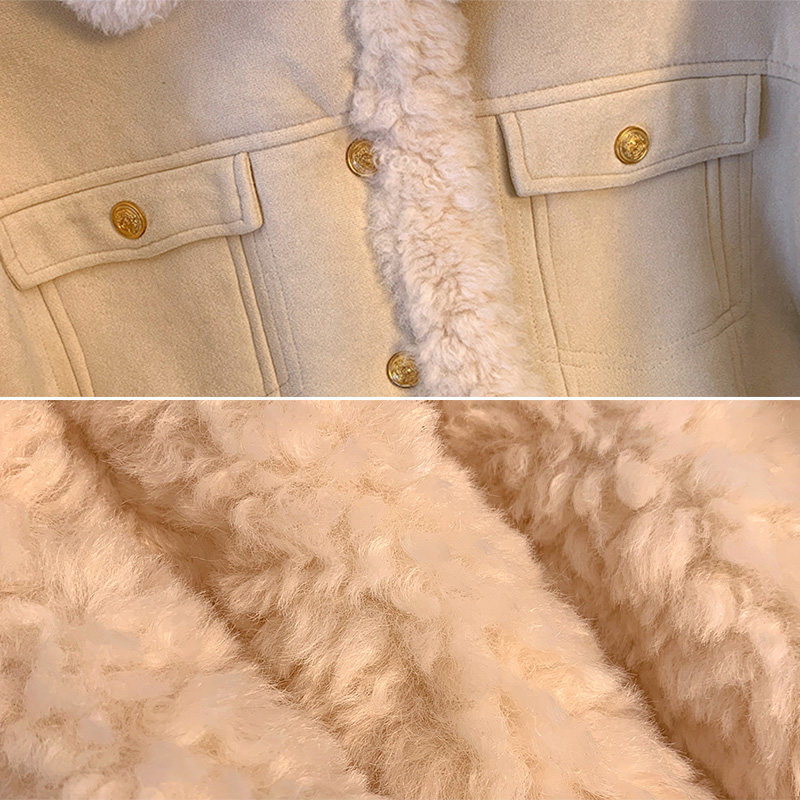 高级感小香风羊羔毛绒外套女2025年秋冬季新款加绒加厚麂皮绒夹克,淘宝优惠券,粉丝福利购,淘宝优惠卷
