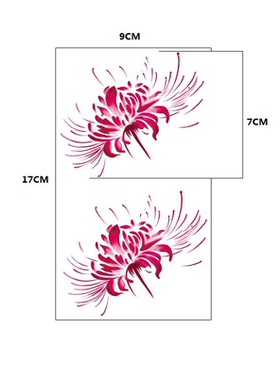 彼岸花曼珠沙华红色永生花半永久一次性女防水持久锁骨2026新款