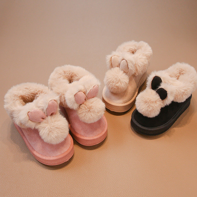 女童雪地靴可爱加绒加厚小兔子2025冬季新款软底儿童棉鞋保暖宝宝,淘宝优惠券,粉丝福利购,淘宝优惠卷