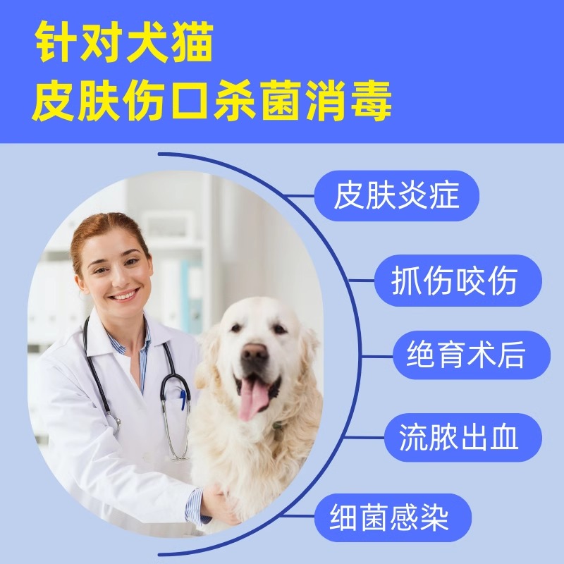 猫狗宠物皮肤消毒喷剂消炎雾抑菌犬猫咪打架咬伤发炎流脓伤口绝育-图3