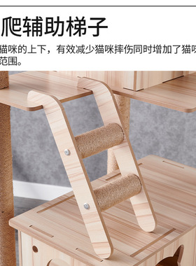 猫爬架一体式豪华猫别墅太空舱四季通用剑麻抓住猫架子猫跳台组装