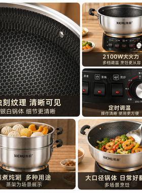 蜂窝蚀刻锅｜2100W猛火防干烧