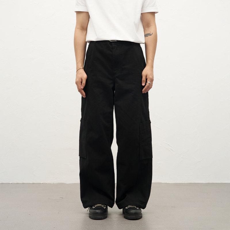 GOODLIVEABLE纯棉斜纹宽松直筒工装裤男cleanfit休闲百搭秋冬长裤,淘宝优惠券,粉丝福利购,淘宝优惠卷