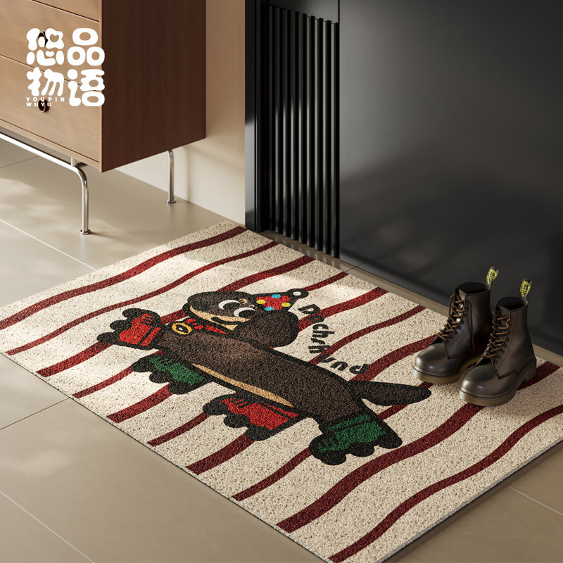 快乐小狗美式复古运动入户门地垫进门脚垫丝圈可裁剪进户门垫地毯,淘宝优惠券,粉丝福利购,淘宝优惠卷
