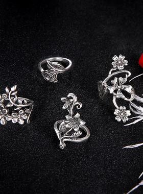 欧美复古戒指new popular Joint ring womens vintage rings set