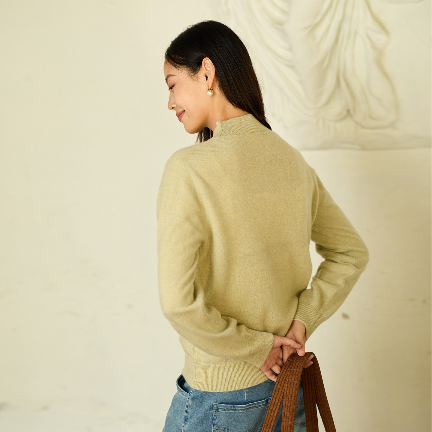 无色无味无色无味女士纯山羊绒打底衫内搭毛衣纯色羊毛衫保暖上衣,淘宝优惠券,粉丝福利购,淘宝优惠卷