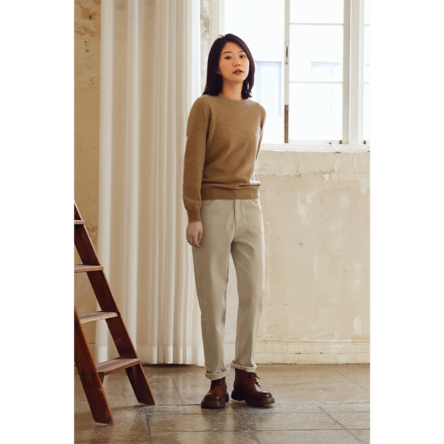 High-waisted casual colorless and odorless long straight-leg casual pants