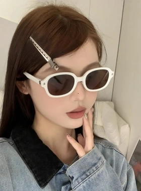 九九帽业新款椭圆折叠网红防紫外线偏光太阳镜眼镜复古辣妹女时尚