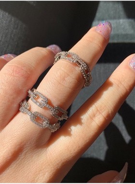 直播新款高级感小众设计爱心指环