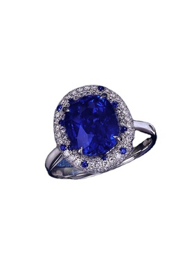 高端网红热卖新品仿真尖晶蓝宝石