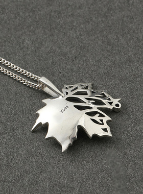 复古枫叶项链男潮流个性