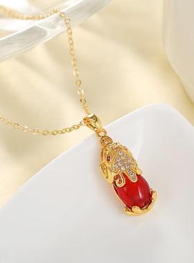 三件套貔貅项链耳环手链套装潮