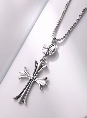 时尚潮嘻哈长款十字架吊坠配饰品装饰项链男女个性毛衣挂件夏-290