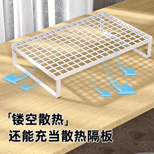 桌面宿舍电脑增高架铁艺散热架子游戏本电脑台烧烤架笔记本支架 - 图1