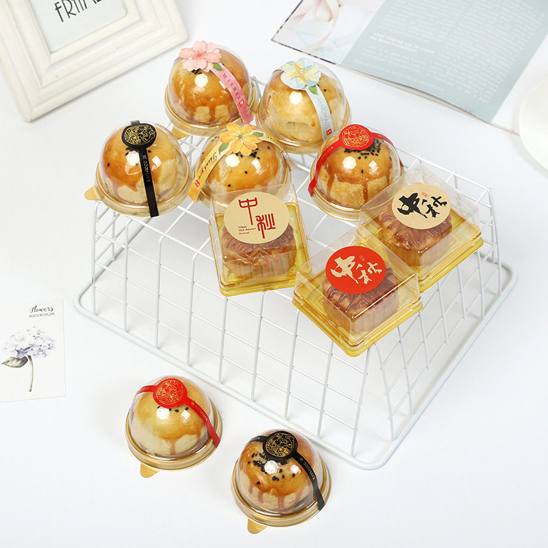 蛋黄酥包装盒80克透明方形月饼底托加厚雪媚娘盒50克吸塑盒子圆形,淘宝优惠券,粉丝福利购,淘宝优惠卷