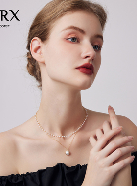 双层珍珠项链女设计感