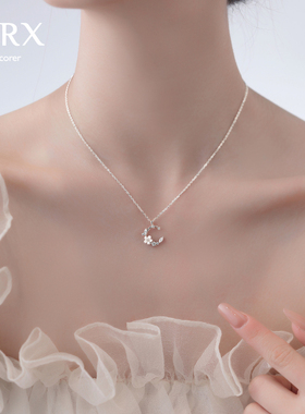 925纯银天然贝母樱花项链女