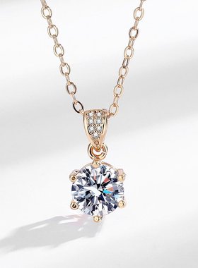 直播热卖超闪经典六爪女款四件套装手链耳钉戒指项链吊坠轻奢饰品