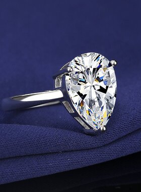 跨境直播带货潮流款锆石戒指铜镀18K金INS网红指环对戒戒指饰品女