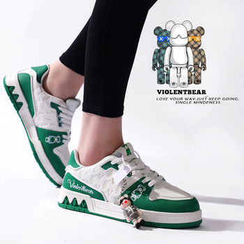 Violent Bear Flagship Store Counter ເກີບຜູ້ຊາຍຂອງແທ້ Light Luxury Fashion Women's Shoes 2024 New Lightweight Versatile Low-top Sneakers