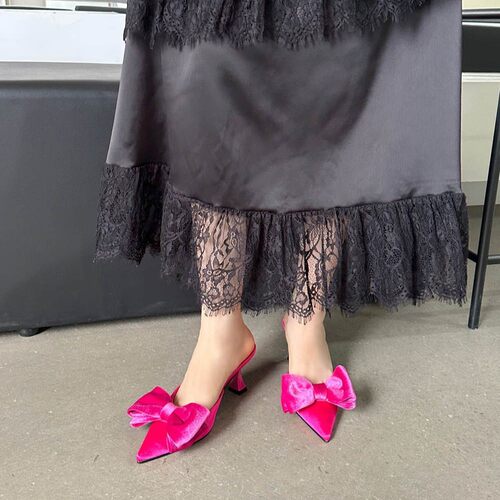 ZL-268-2断码清仓特价不换仙女风小凉拖鞋女鞋子蝴蝶结女拖鞋 - 图1