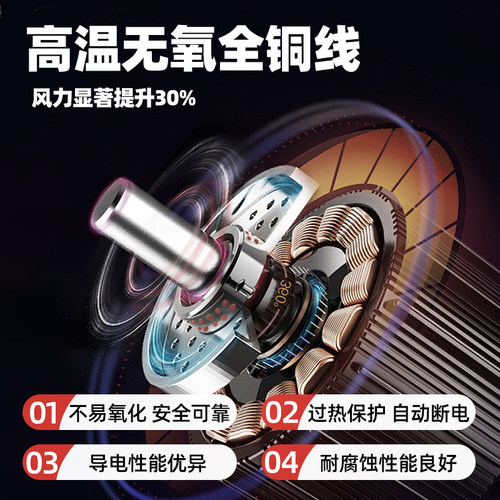 低噪音轴流风机手提式强力工业船用移动式鼓风机喷漆通风换气 - 图1