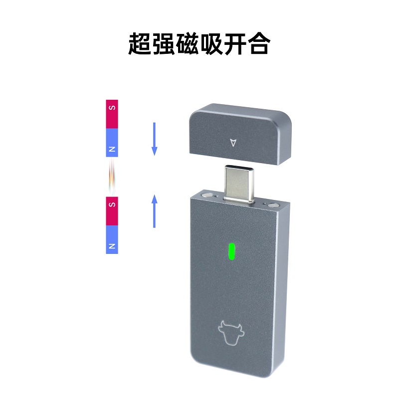 ITGZ jms583nvme单协议m2固态硬盘盒外置磁吸即用便携10g铝合金 - 图1