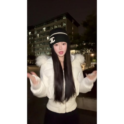 超推荐超百搭｜2025冬季新款韩系温柔风连帽毛领羽绒服外套女 - 图1