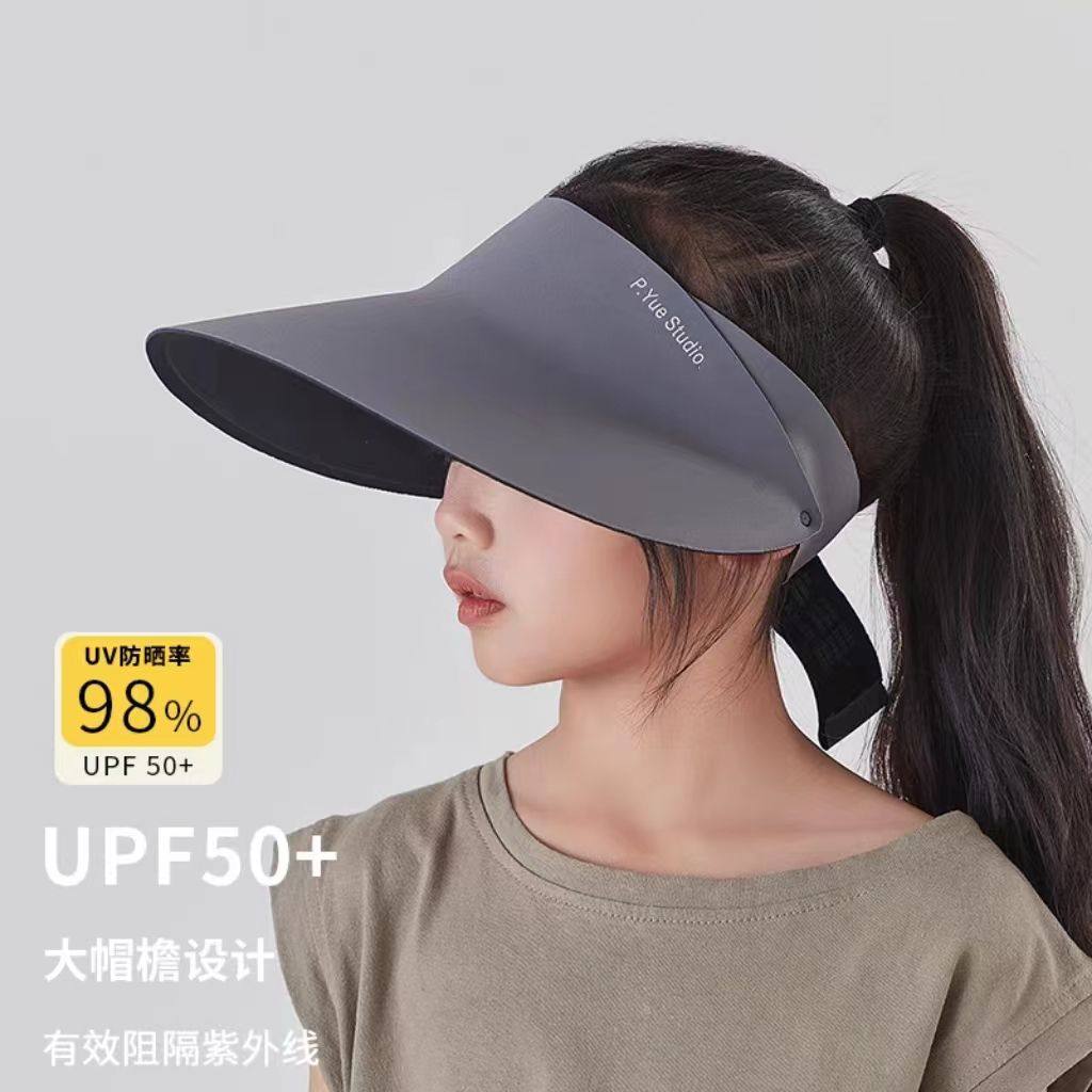 儿童帽子夏季男童防晒帽太阳帽男宝空顶帽女童遮阳帽宝宝户外凉帽 - 图0