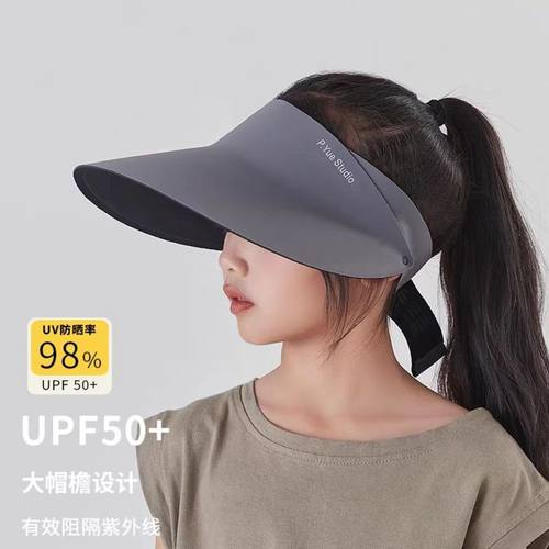 儿童帽子夏季男童防晒帽太阳帽男宝空顶帽女童遮阳帽宝宝户外凉帽 - 图0