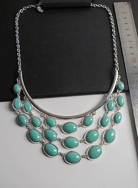 欧美女镀金孤品项链耳钉