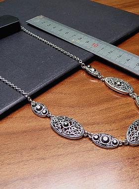 合金镀银女孤品项链耳钉