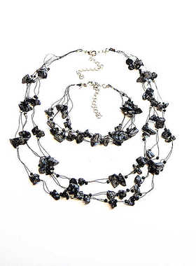 716复古简约多层百搭黑色项链女