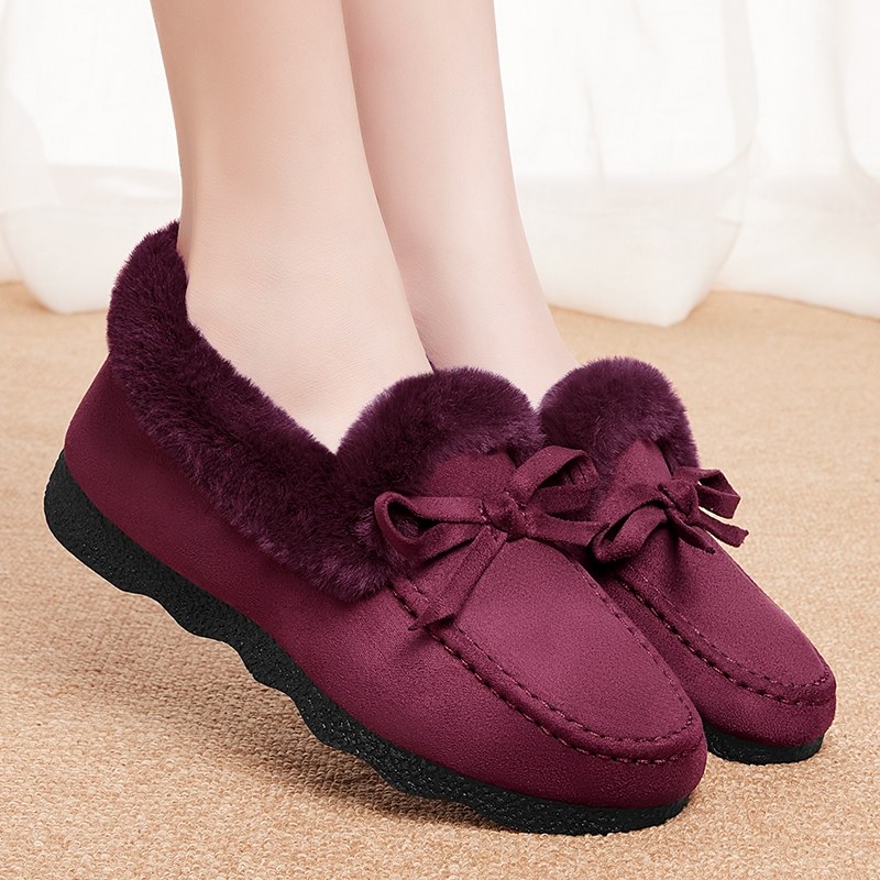 棉鞋女冬季加绒2025年新款中老年人妈妈老北京布鞋毛毛秋豆豆鞋子,淘宝优惠券,粉丝福利购,淘宝优惠卷