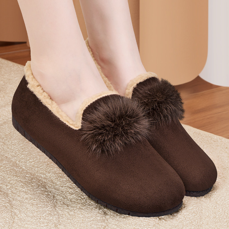 豆豆鞋女冬加绒2025保暖舒适老北京布鞋中老年棉鞋软底上班毛毛鞋,淘宝优惠券,粉丝福利购,淘宝优惠卷