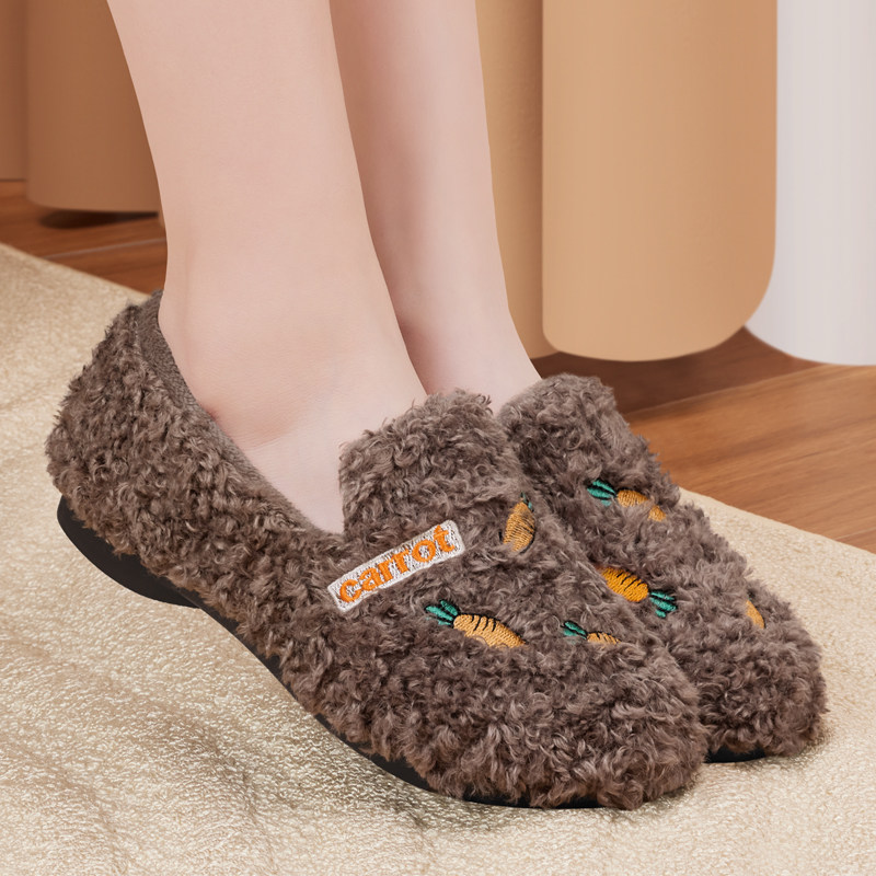 豆豆鞋女冬加绒2025保暖防滑老北京布鞋一脚蹬棉鞋软底休闲毛毛鞋,淘宝优惠券,粉丝福利购,淘宝优惠卷