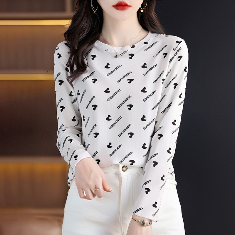 广州十三行高端爆款~中年妈妈2025春秋款女装洋气圆领打底衫T恤潮,淘宝优惠券,粉丝福利购,淘宝优惠卷