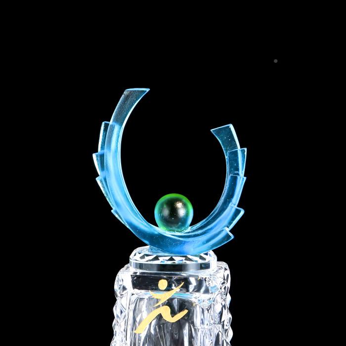 运筹帷幄水滴璃金沙奖创意琉设计水晶杯司定制奖牌公212522个人销